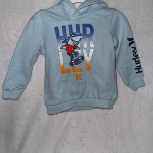 Hurley Kids Light Blue Shark Graphic Hoodie